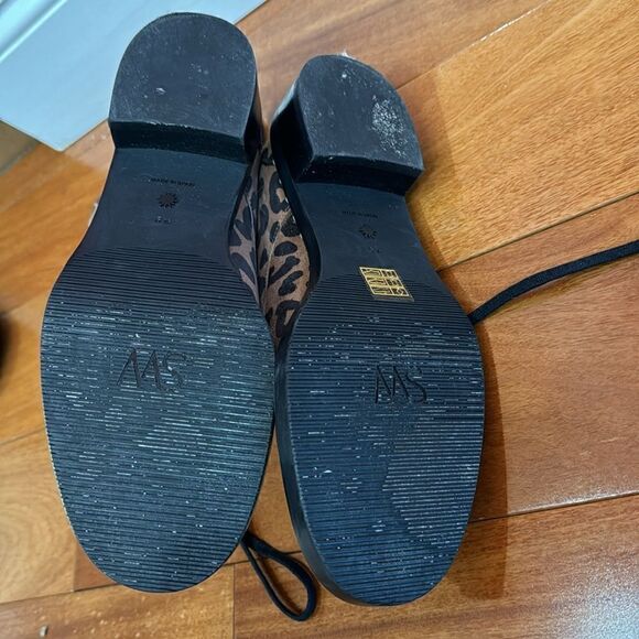 Stuart Weitzman Sondra Leopard Cheetah Suede Leather Combat Boots US 6.5 - EU 37 - Picture 7 of 9